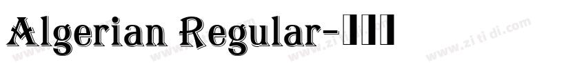 Algerian Regular字体转换